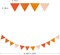 Orange Party Decorations - Ombre Felt Hanging Triangle Mini Bunting